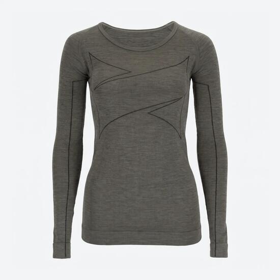 Maillot de corps thermique avec laine mérinos | Femmes | Gris Mélange