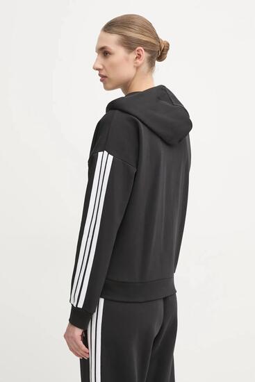 Adidas Essentials 3-Stripes, Felpa Donna Con Cappuccio e Zip -