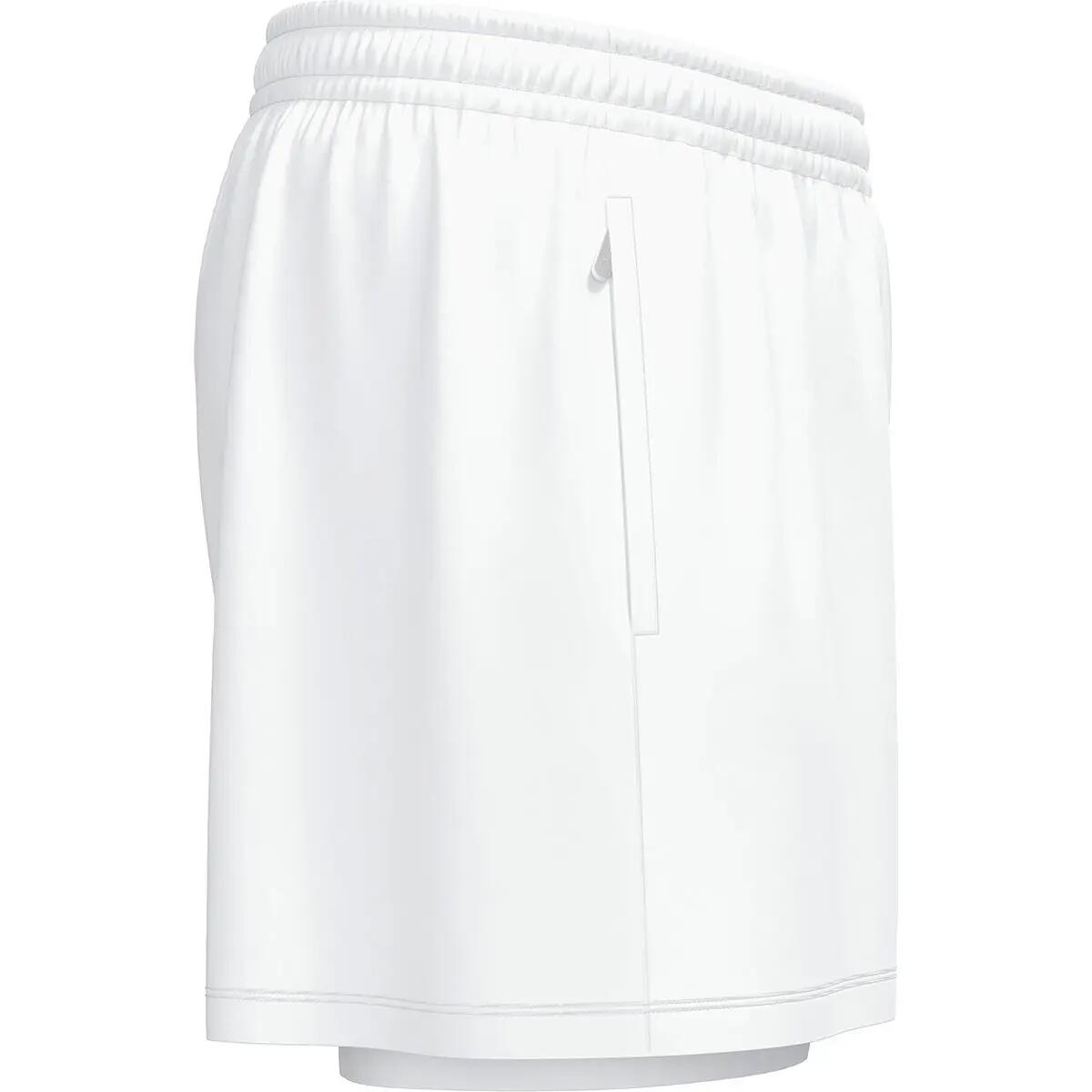 Shorts running hommes 2‑en‑1 confort et maintien - blanc 4/5