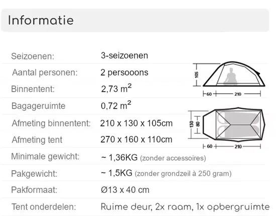 Cloud Up Pro 2 tente trekking 2 personnes 3 saisons 7/11