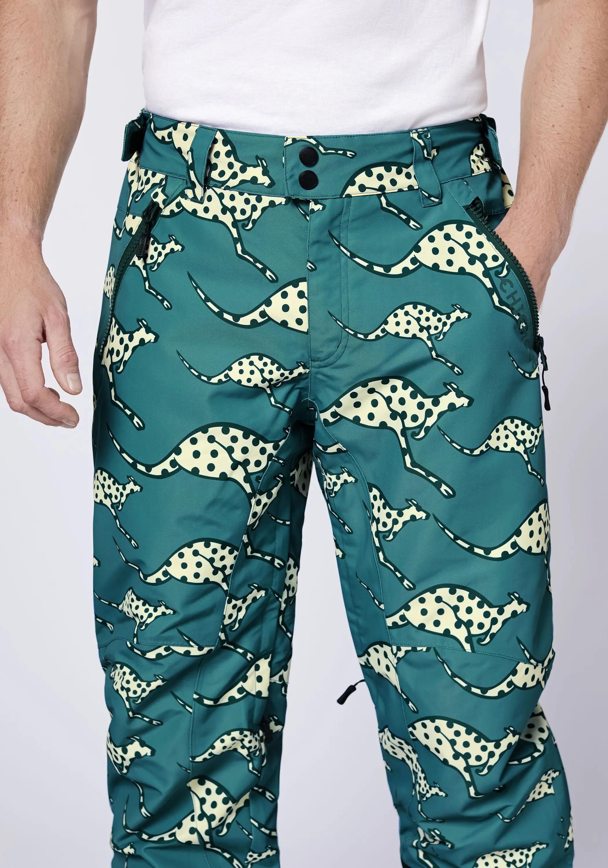 Skihose mit Känguru Allover Print 6/7