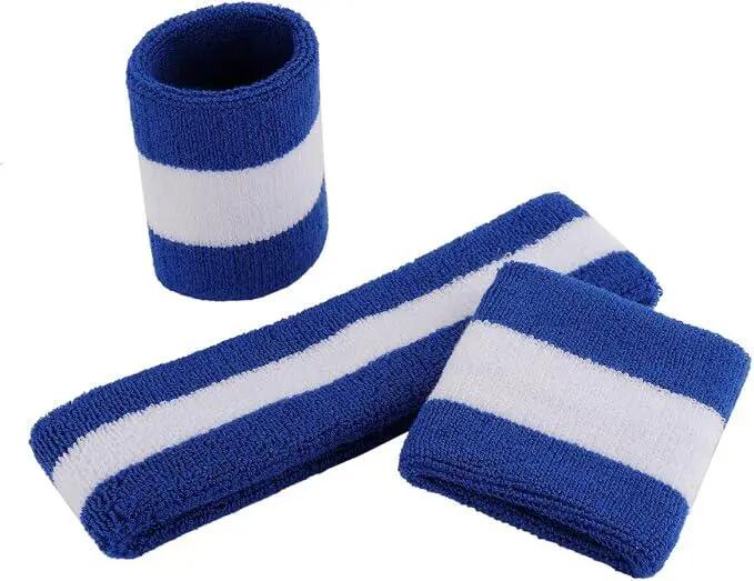 Lot de 3 bandeaux anti-transpiration pour poignets - Modèle unisexe - Ajustement 2/5