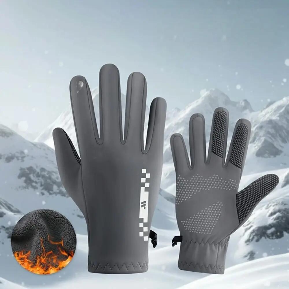 Touchscreen-kompatible thermische Winterfahrradhandschuhe WEST BIKING 2/6
