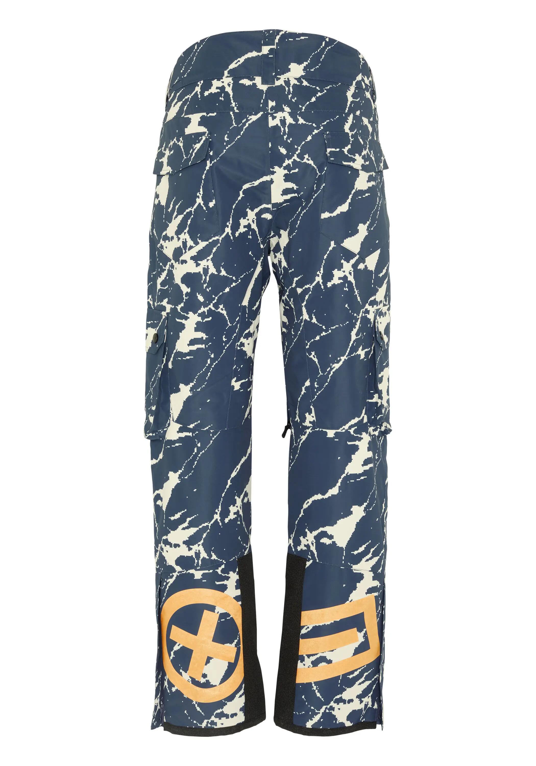 Skihose mit verpixeltem Berglandschaft Allover Print 2/7