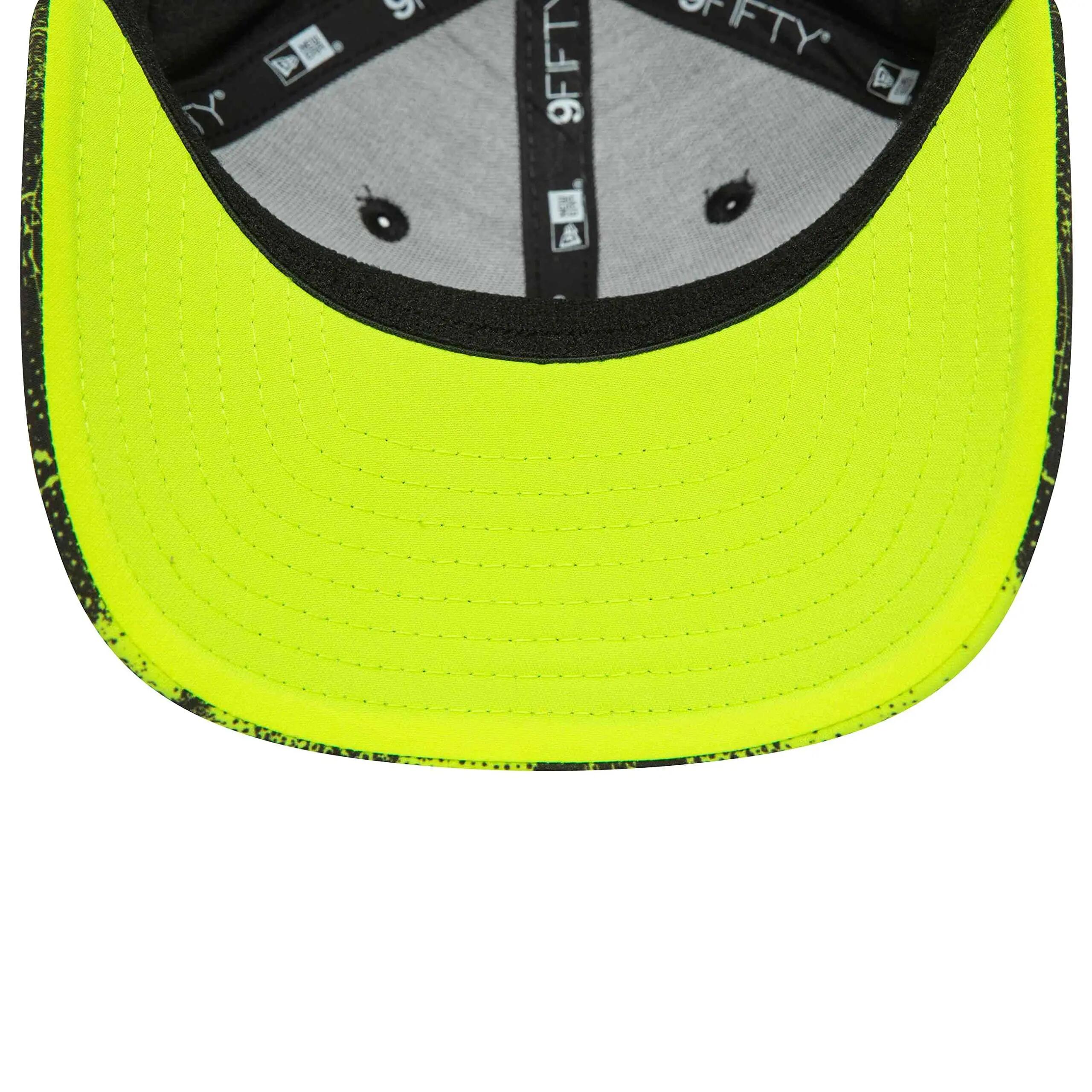 Gorra New Era VR46 9Fifty AOP Stretch Snap Unisex Negro/Amarillo flúor M/L 4/4
