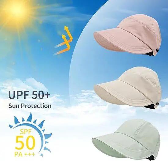 Chapeaux - Chapeau de soleil femme - Chapeau de soleil - Casquette femme - Prote 4/5