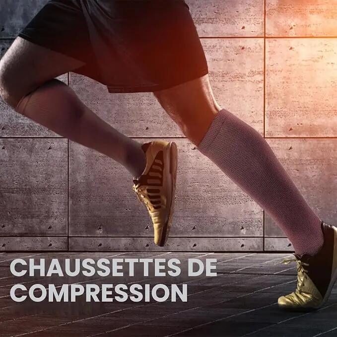 Chaussettes de compression pour hommes et femmes, idéales pour le sport, le cycl 7/7