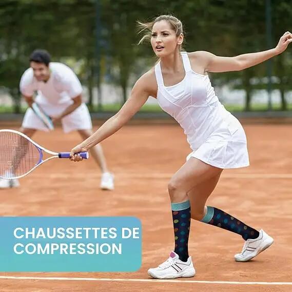 Chaussettes de compression (2/4/6/7 paires) pour hommes et femmes, 15-20 mmHg, i 4/4