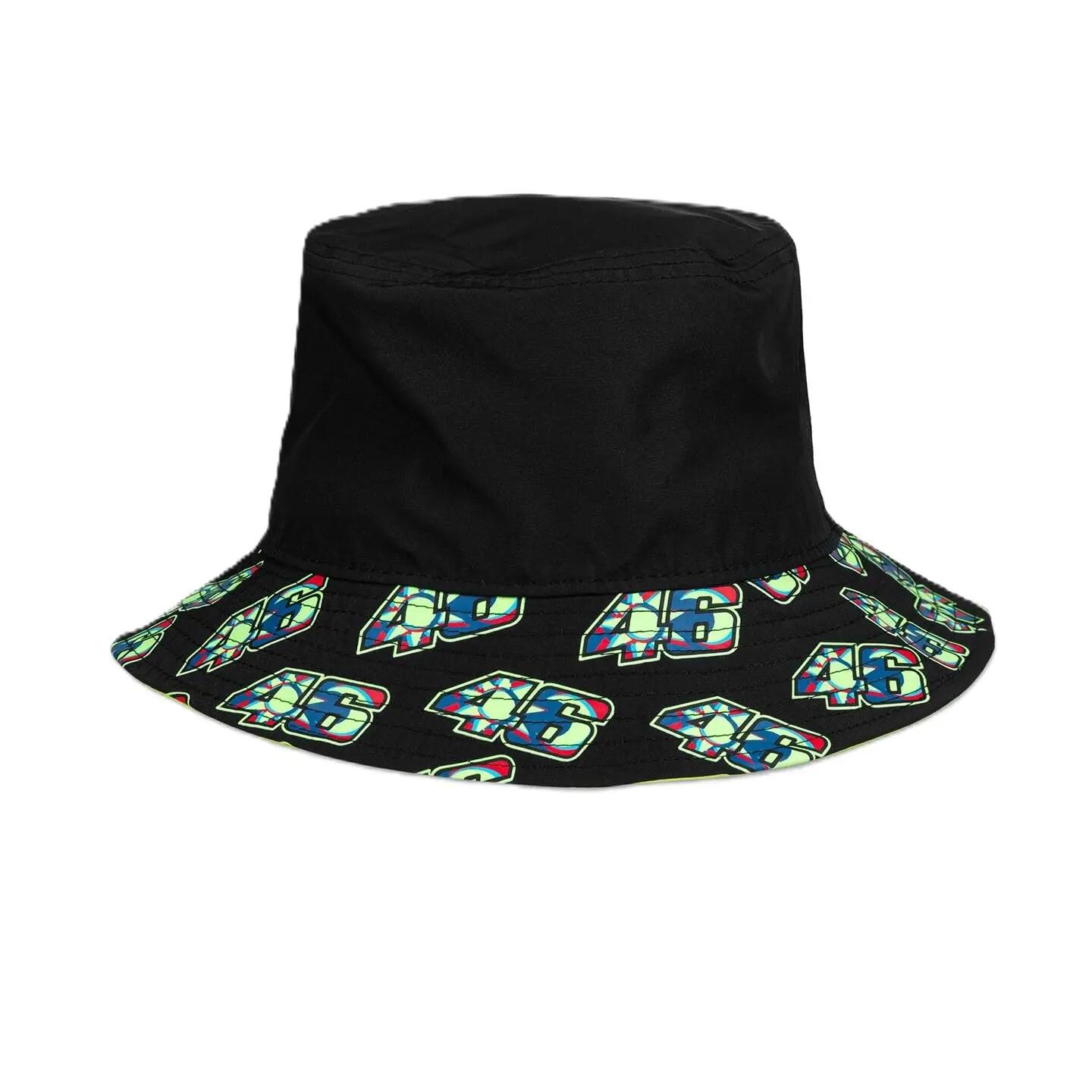 Chapéu de pescador New Era VR46 Fluo Logo Unissexo Preto M 3/4