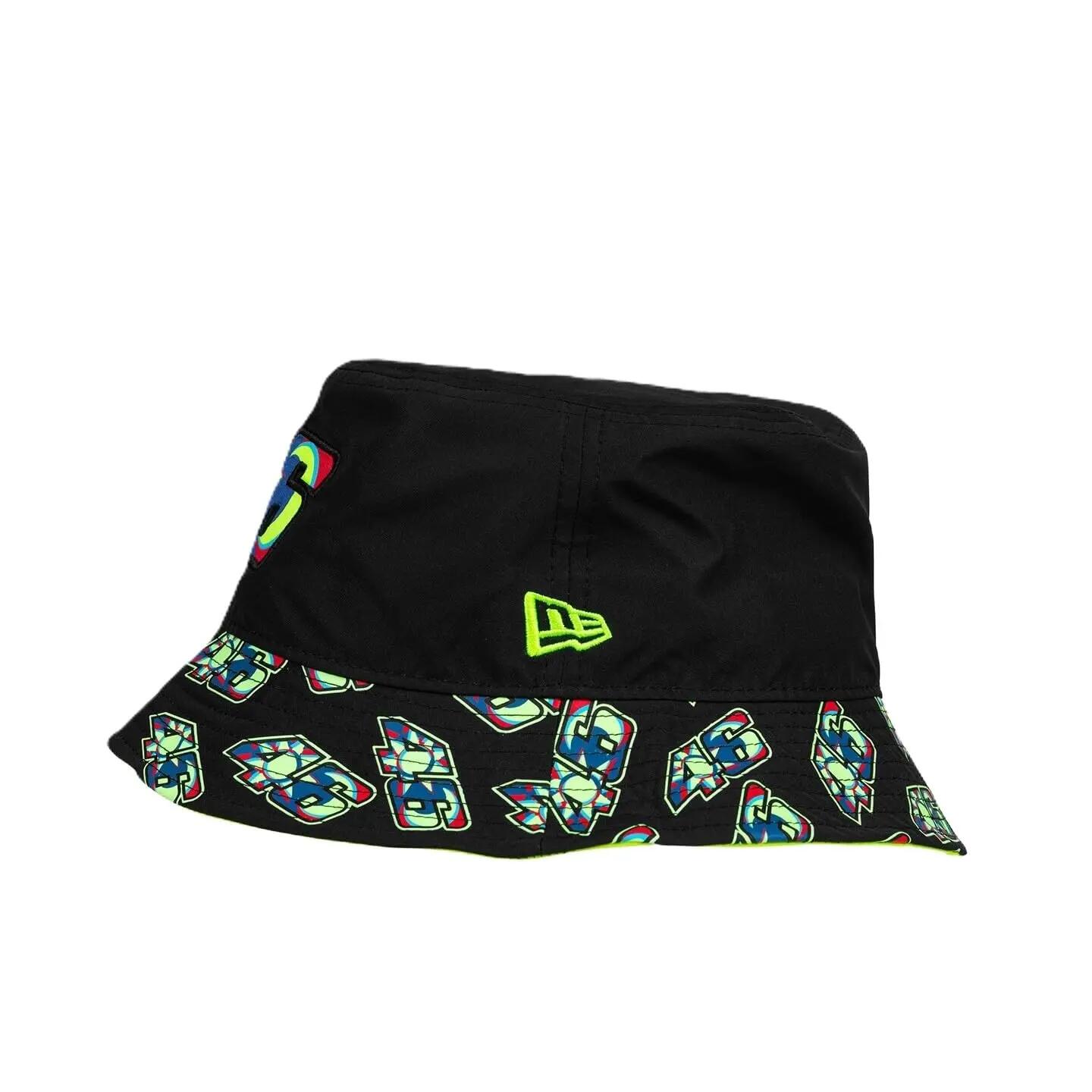 Chapéu de pescador New Era VR46 Fluo Logo Unissexo Preto M 2/4