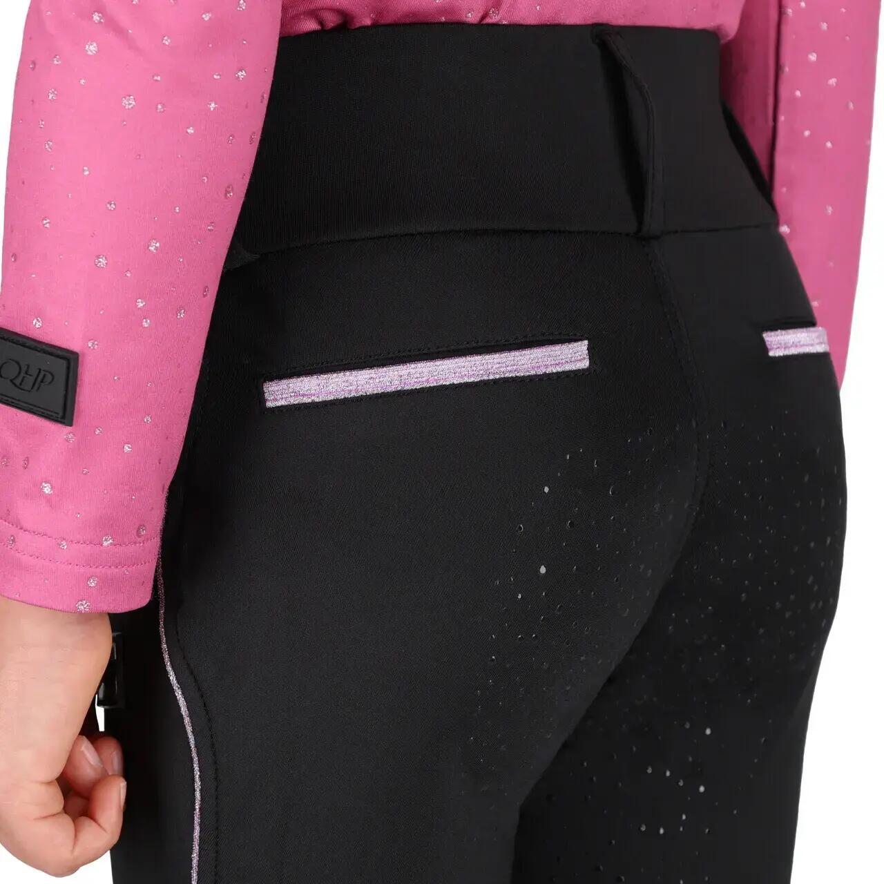 Legging de equitación full grip niña QHP Isalyn 4/7