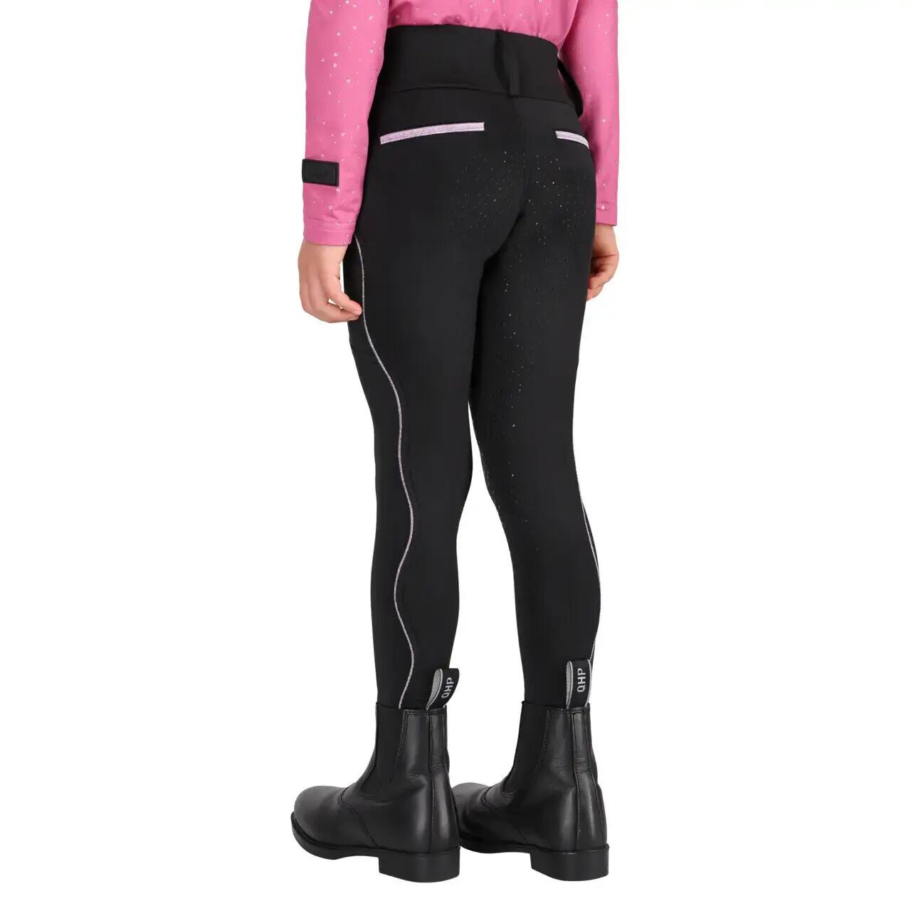 Legging de equitación full grip niña QHP Isalyn 2/7