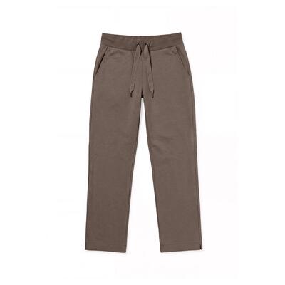 Sportbroek met rechte pijpen, studs op de zakken en logo