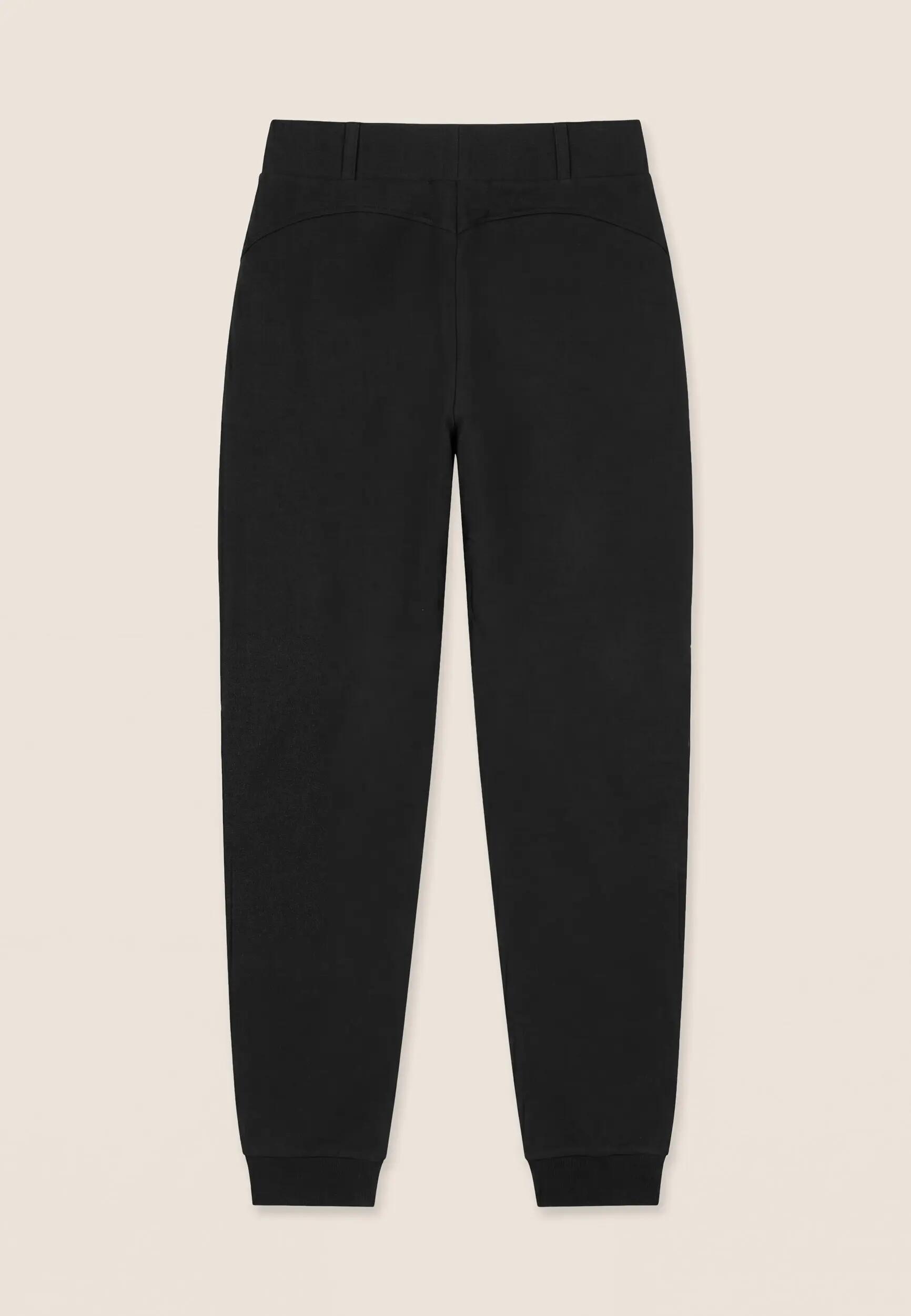 Jogger donna con tasche applicate e fondo a polsino 2/3