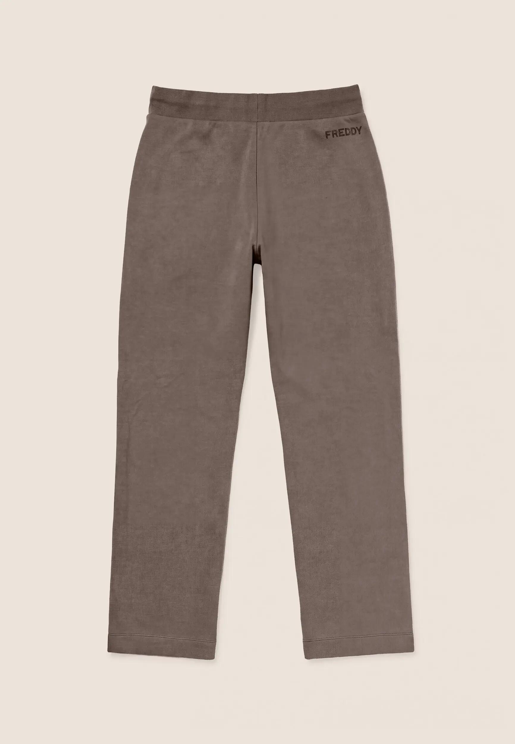 Pantaloni Sportivi Gamba Dritta, Borchie su Tasche e Logo 2/3