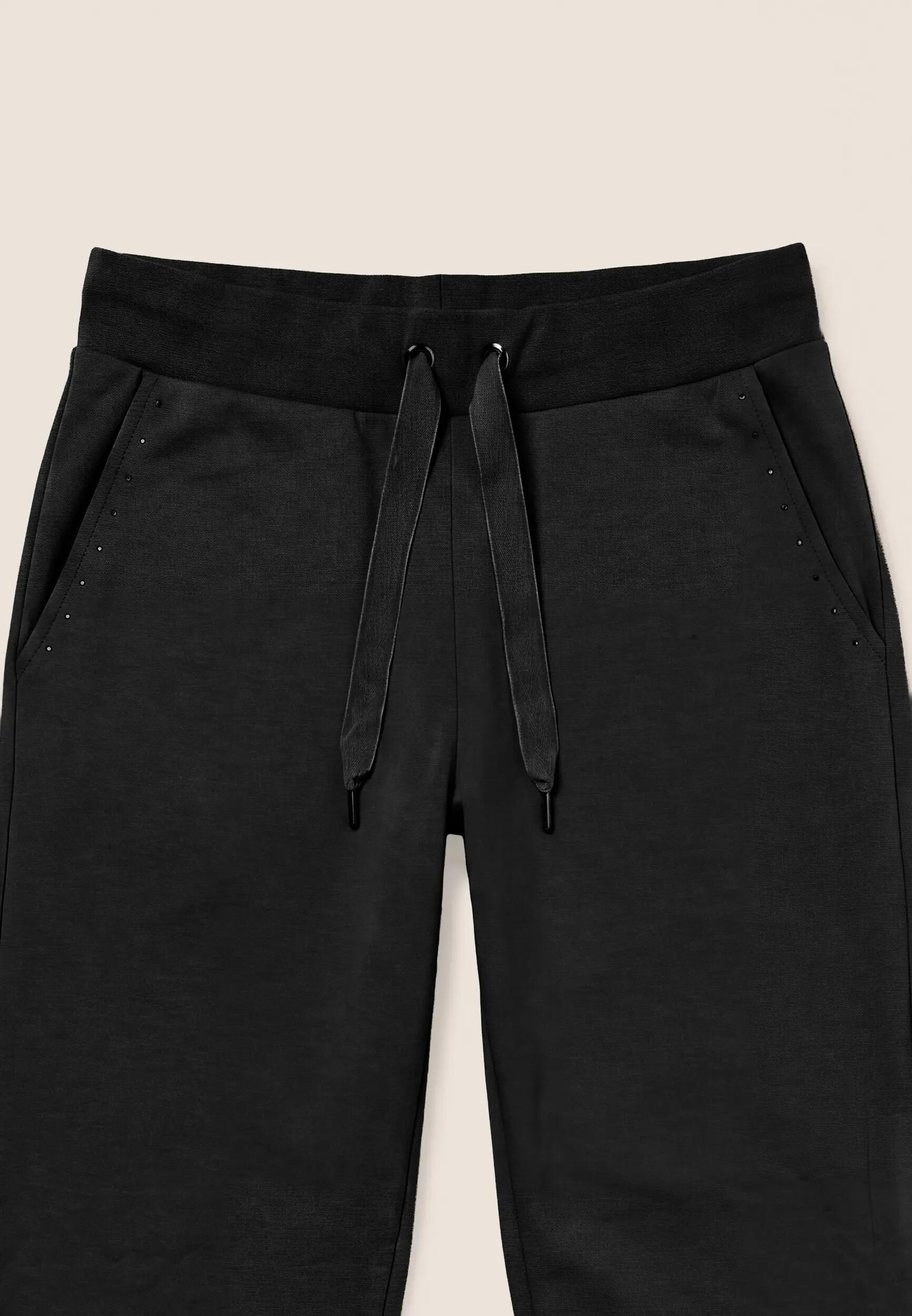 Pantaloni Sportivi Gamba Dritta, Borchie su Tasche e Logo 3/3
