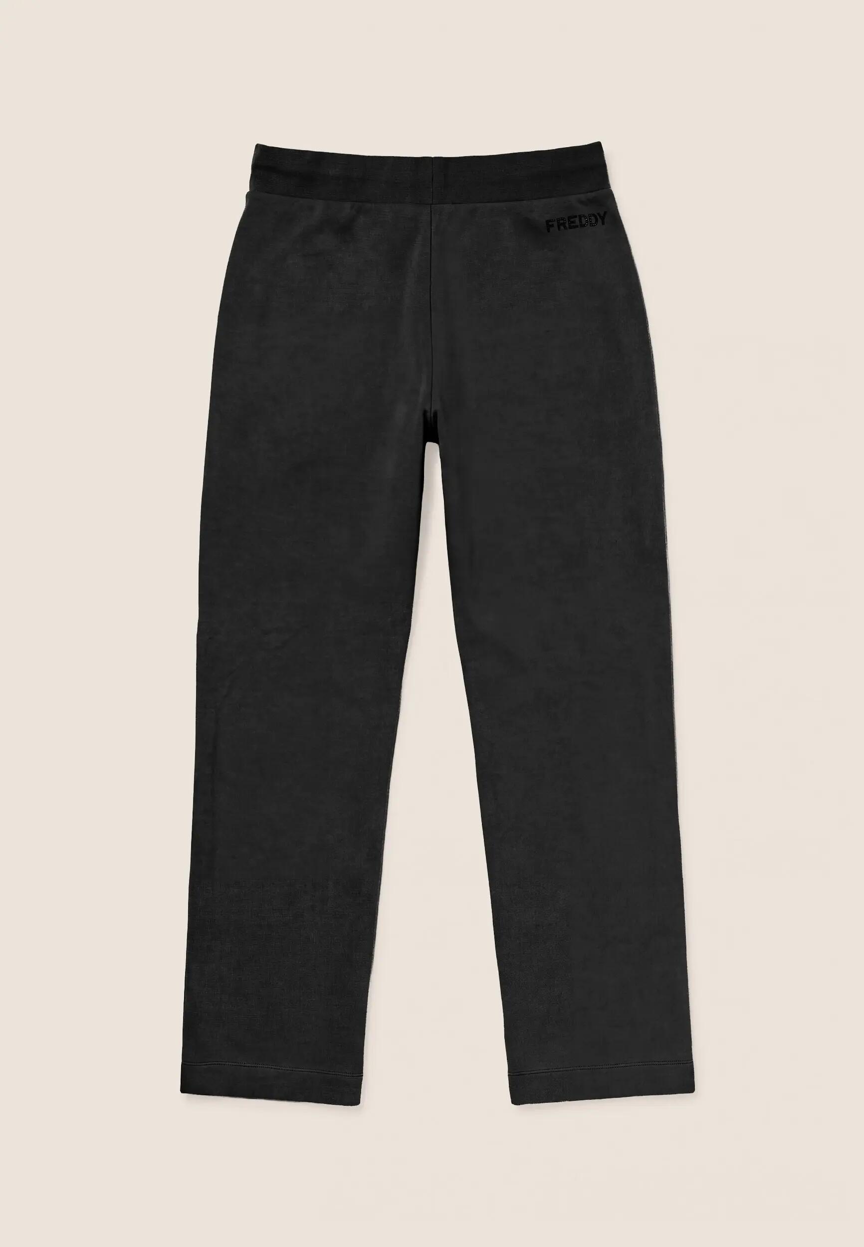 Pantaloni Sportivi Gamba Dritta, Borchie su Tasche e Logo 2/3