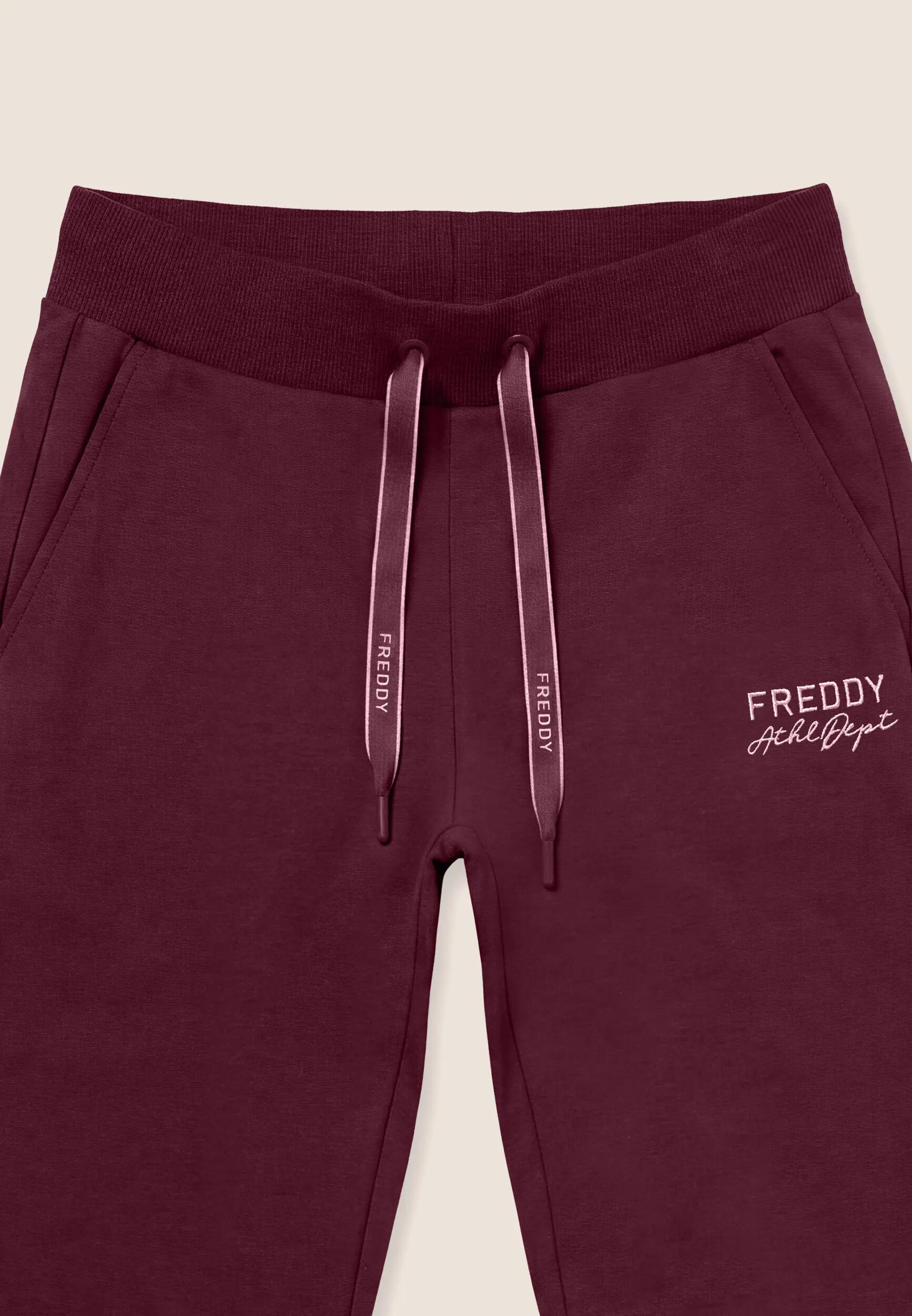 Pantalones deportivos regular de felpa para mujer con bajos rectos 3/3