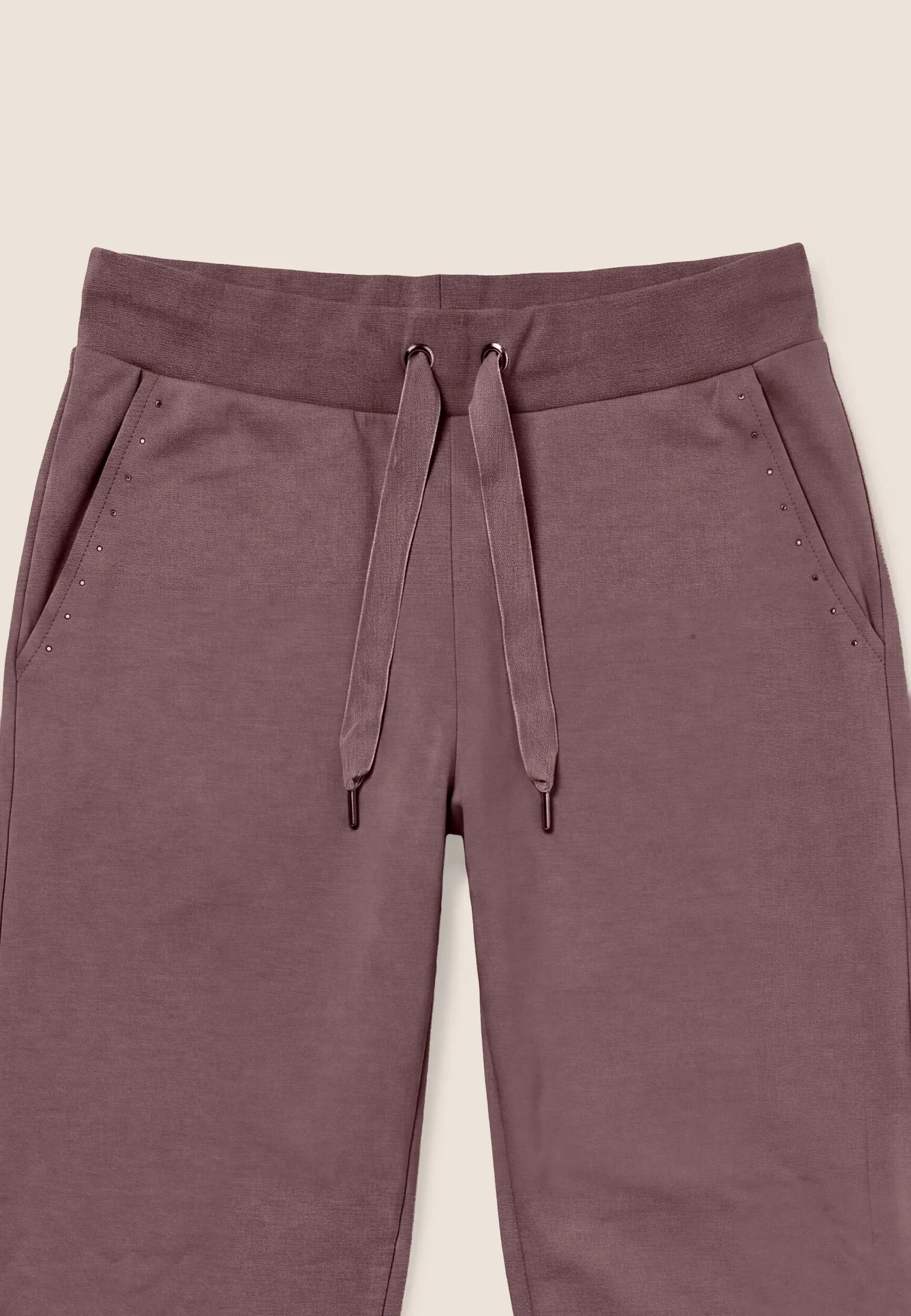 Pantaloni Sportivi Gamba Dritta, Borchie su Tasche e Logo 3/3