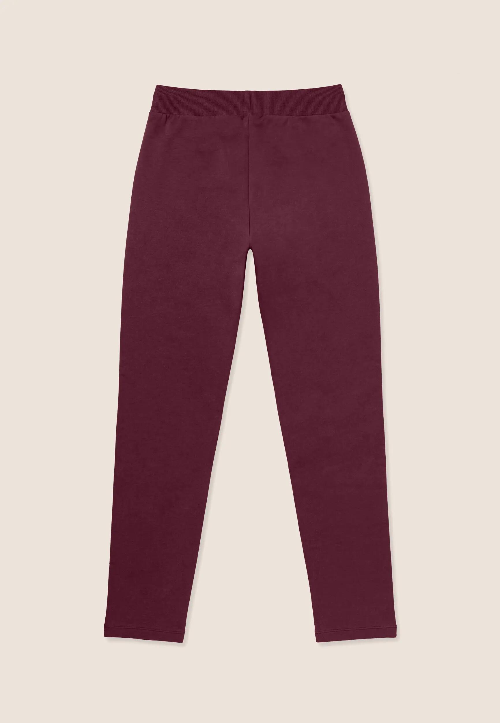Pantalones deportivos regular de felpa para mujer con bajos rectos 2/3