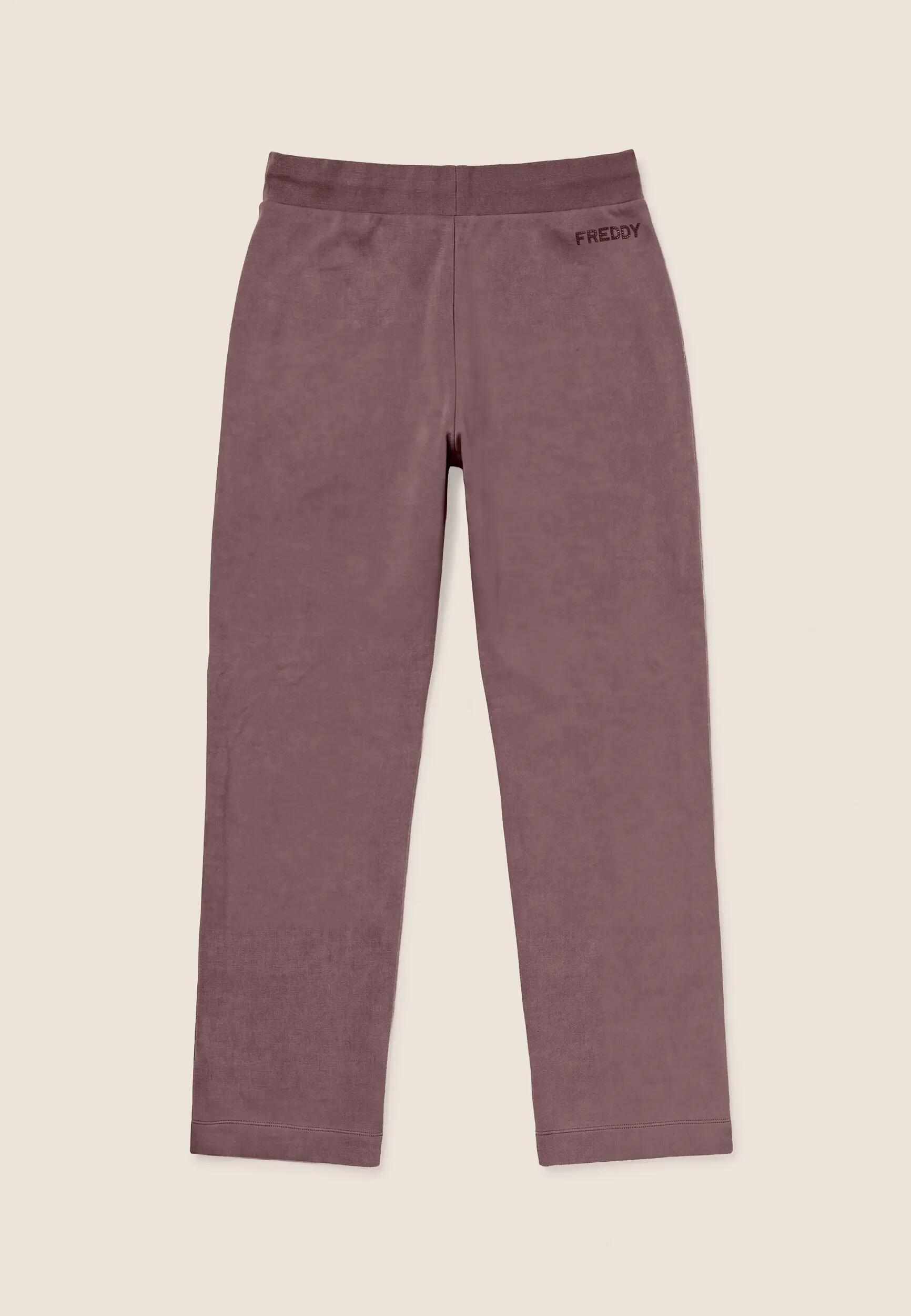 Pantaloni Sportivi Gamba Dritta, Borchie su Tasche e Logo 2/3