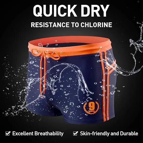 Maillot de Bain Homme Boxer S-XL Doublure avec Cordon de Serrage Réglable 3/6