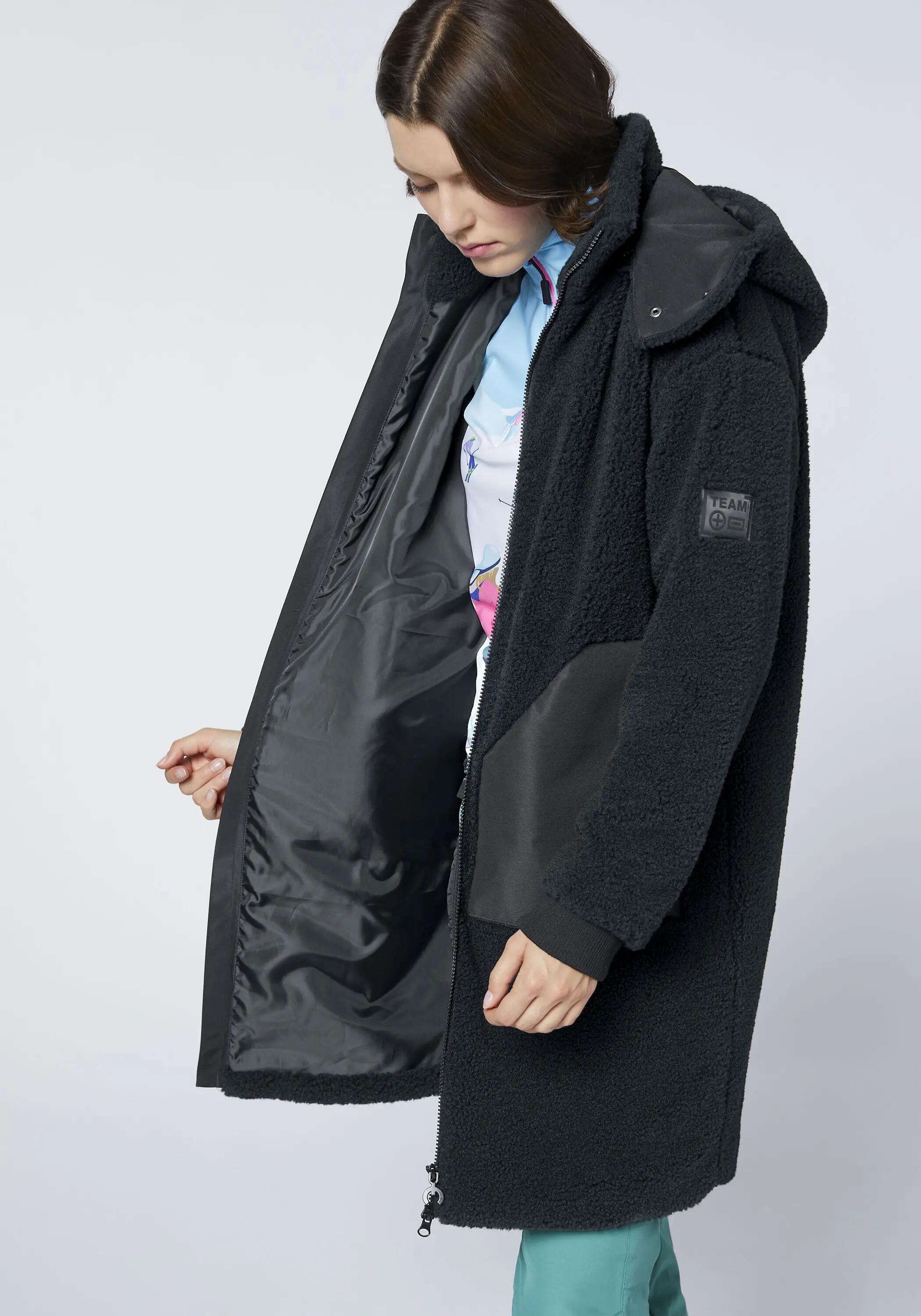 Mantel aus weichem Sherpa 7/8