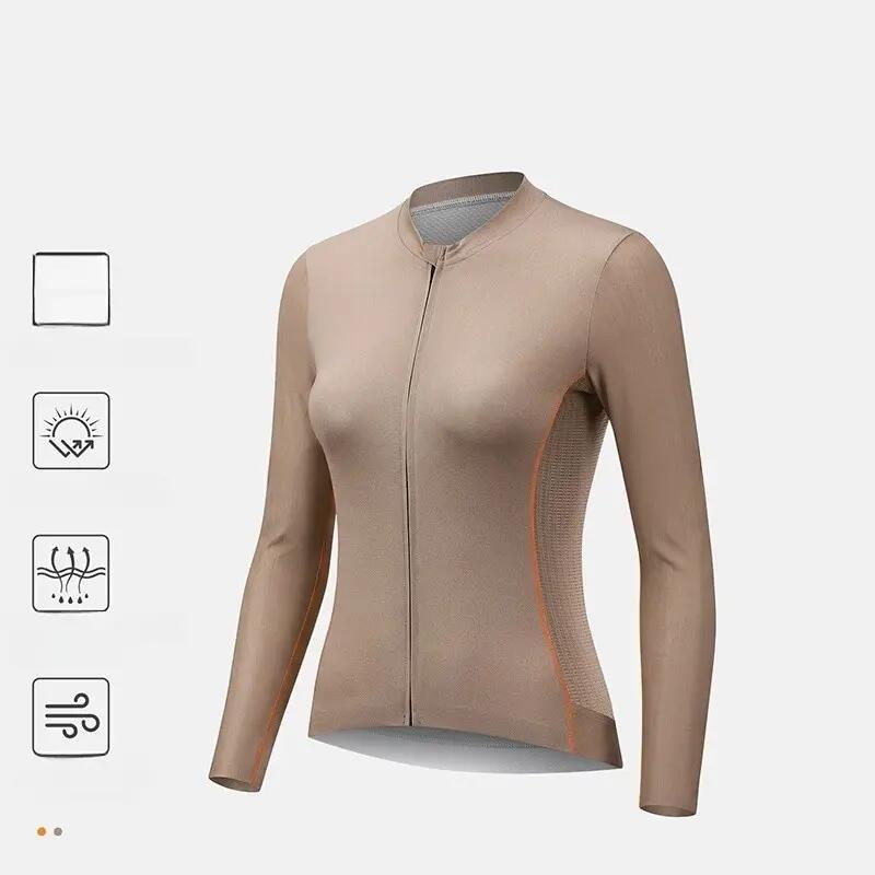 Maillot vélo manches longues respirant femme WEST BIKING 2/2