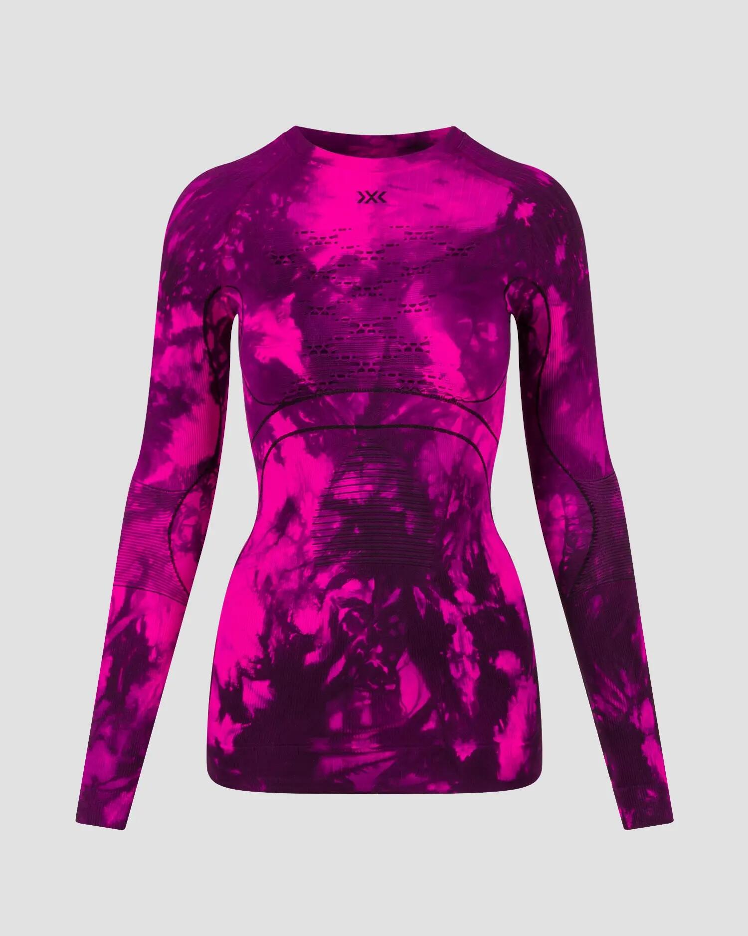 Koszulka unisex X-Bionic Energy Accumulator Wild Shirt Ls Tiedye Black/Fluo Pink 1/6