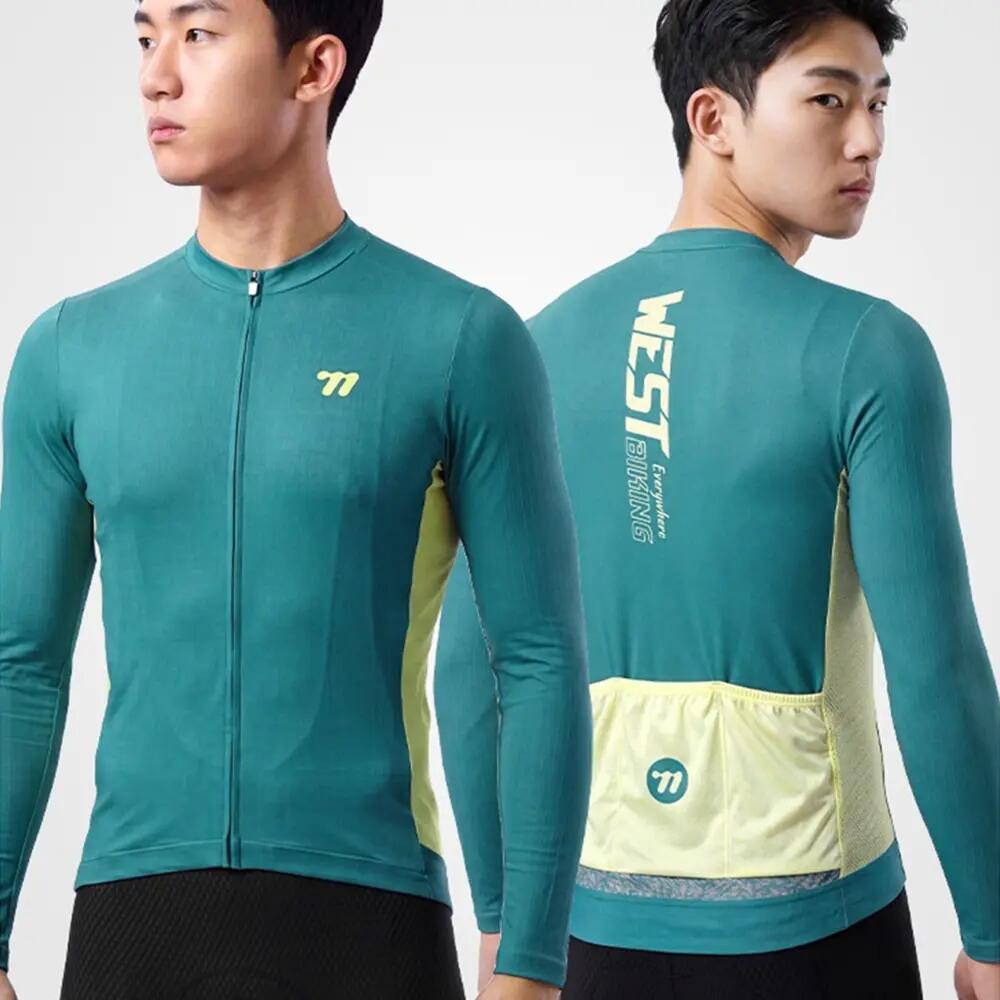 Maillot vélo manches longues respirant WEST BIKING 4/5