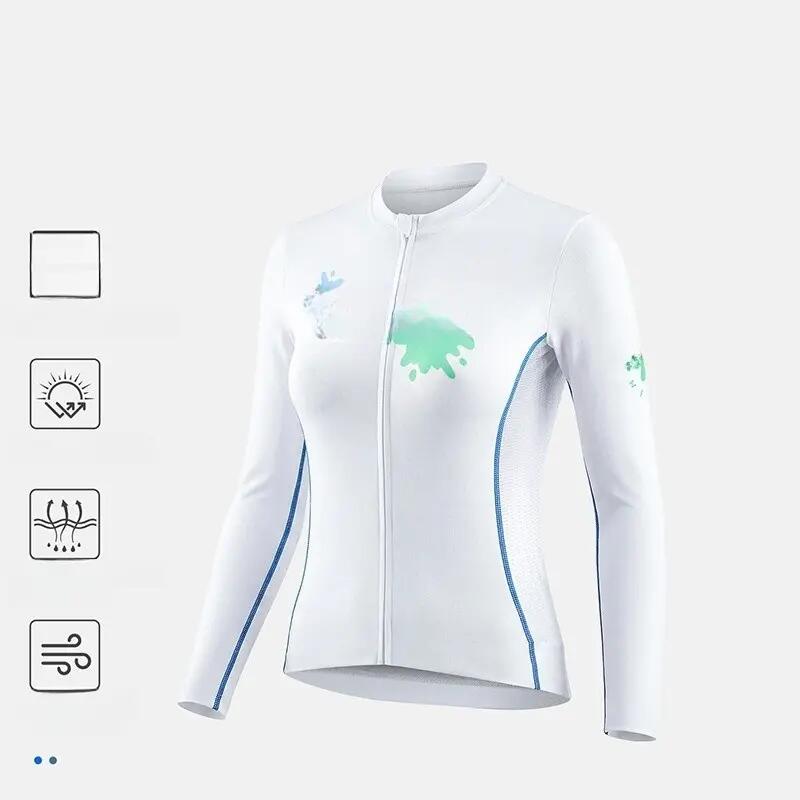 Maillot vélo manches longues respirant femme WEST BIKING 2/5