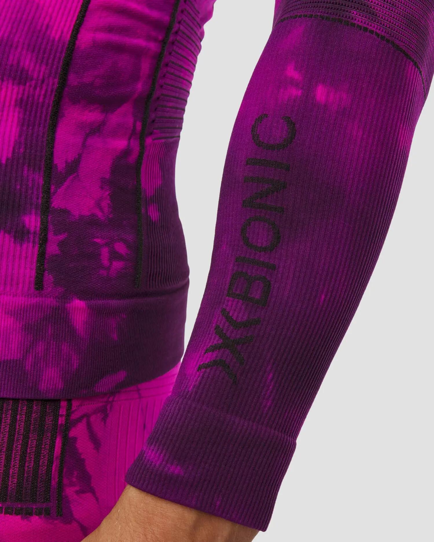Koszulka unisex X-Bionic Energy Accumulator Wild Shirt Ls Tiedye Black/Fluo Pink 5/6