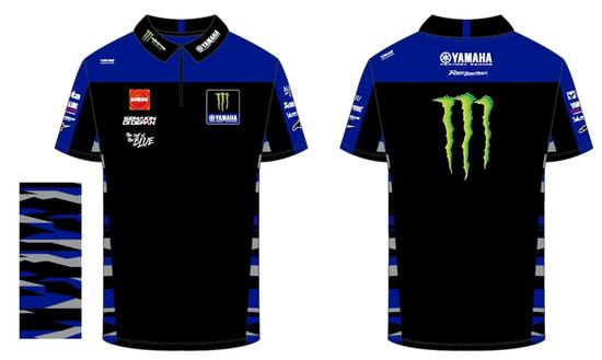 Polo VR46 Yamaha Teamwear Replica 24 Homme Noir L