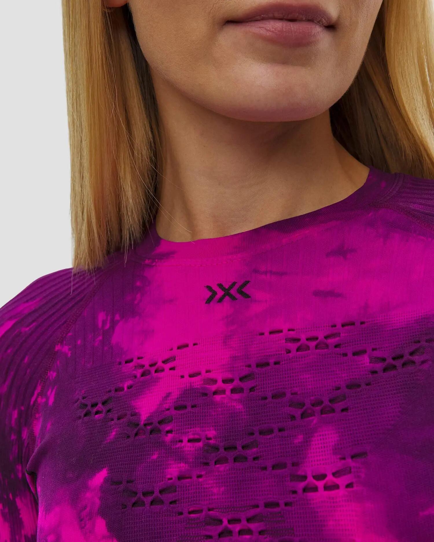 Koszulka unisex X-Bionic Energy Accumulator Wild Shirt Ls Tiedye Black/Fluo Pink 4/6