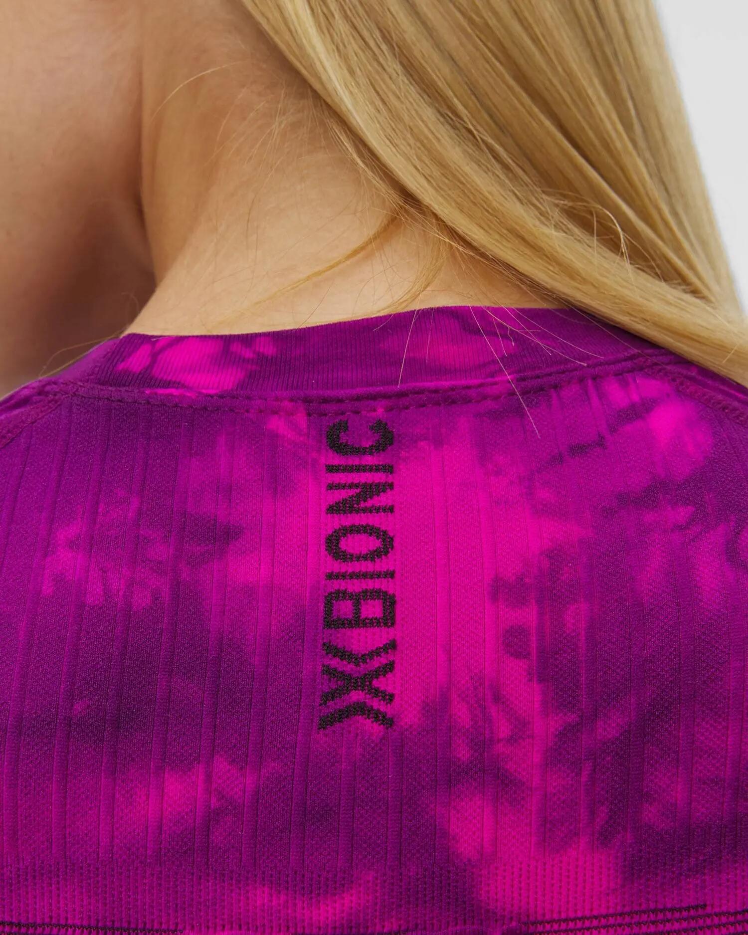 Koszulka unisex X-Bionic Energy Accumulator Wild Shirt Ls Tiedye Black/Fluo Pink 3/6