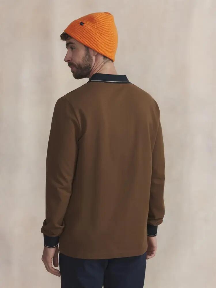 Polo manches longues - Homme - NYLASPOL - Beige 4/5