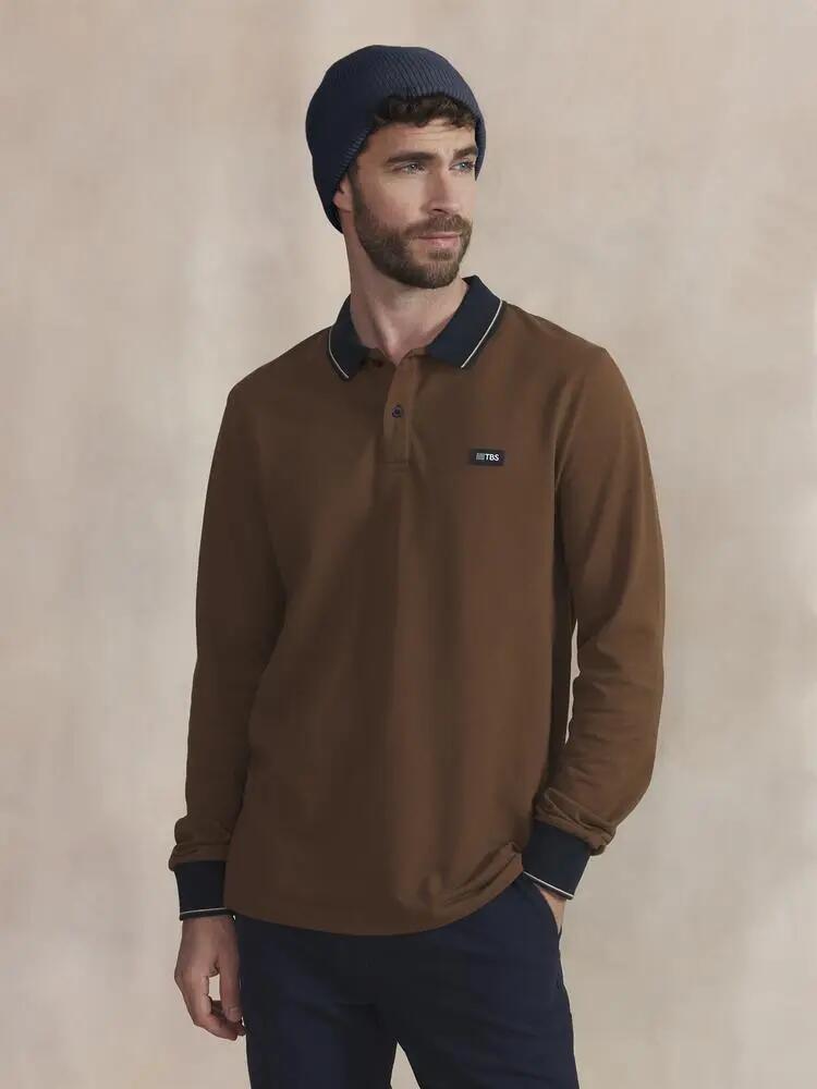 Polo manches longues - Homme - NYLASPOL - Beige 2/5