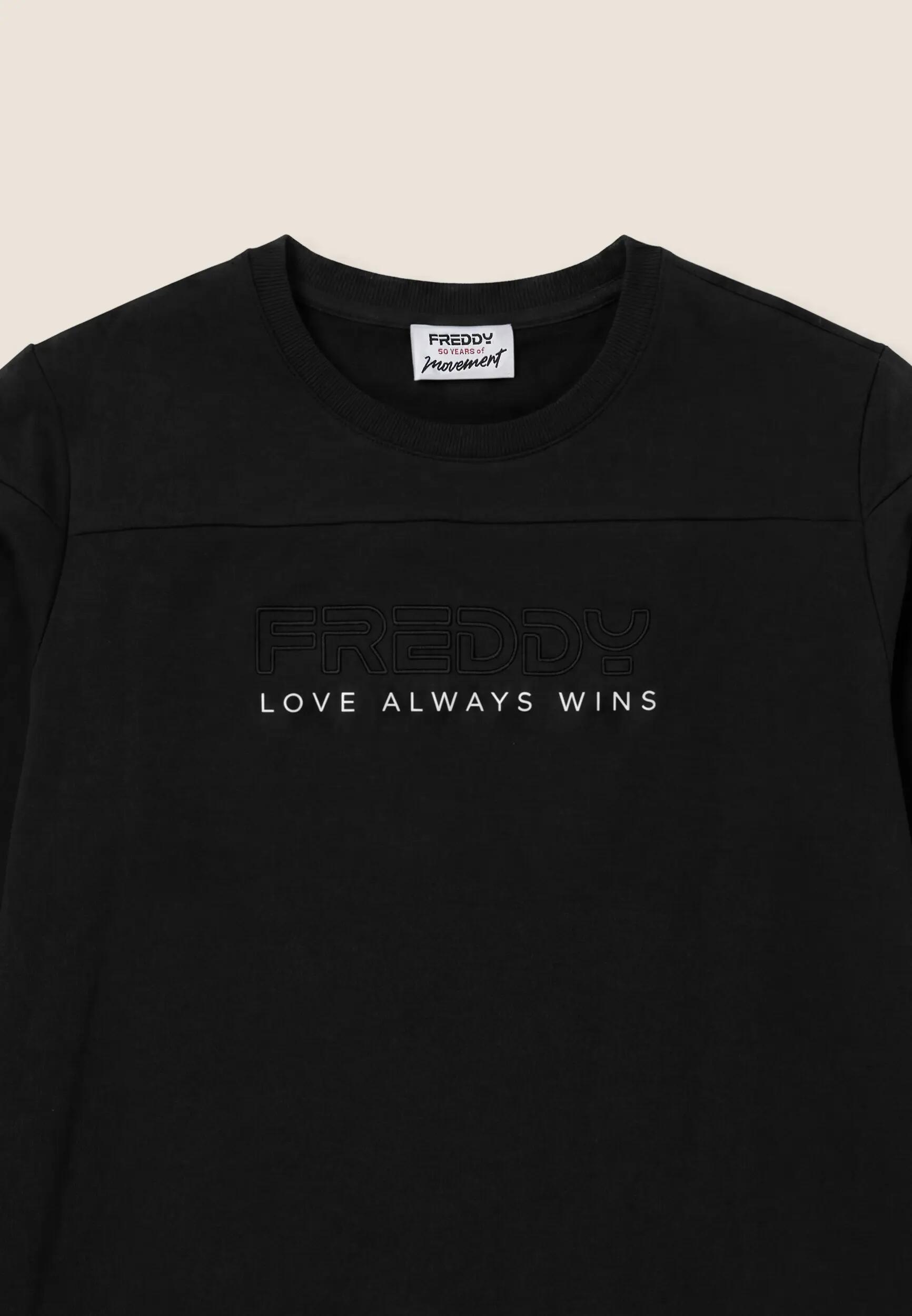 Sweat-shirt à col rond « Love always wins » avec broderie 3/3