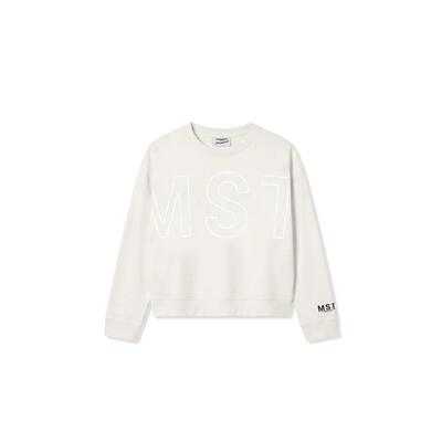 Sweatshirt oversized cropped dames met maxiprint