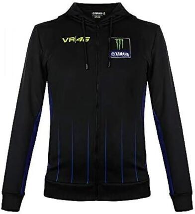 Sweat zippé VR46 Yamaha Power Line Homme Noir XL