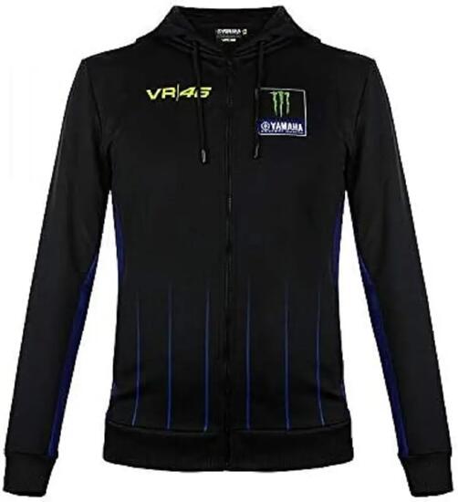 Sweat zippé VR46 Yamaha Power Line Homme Noir XL