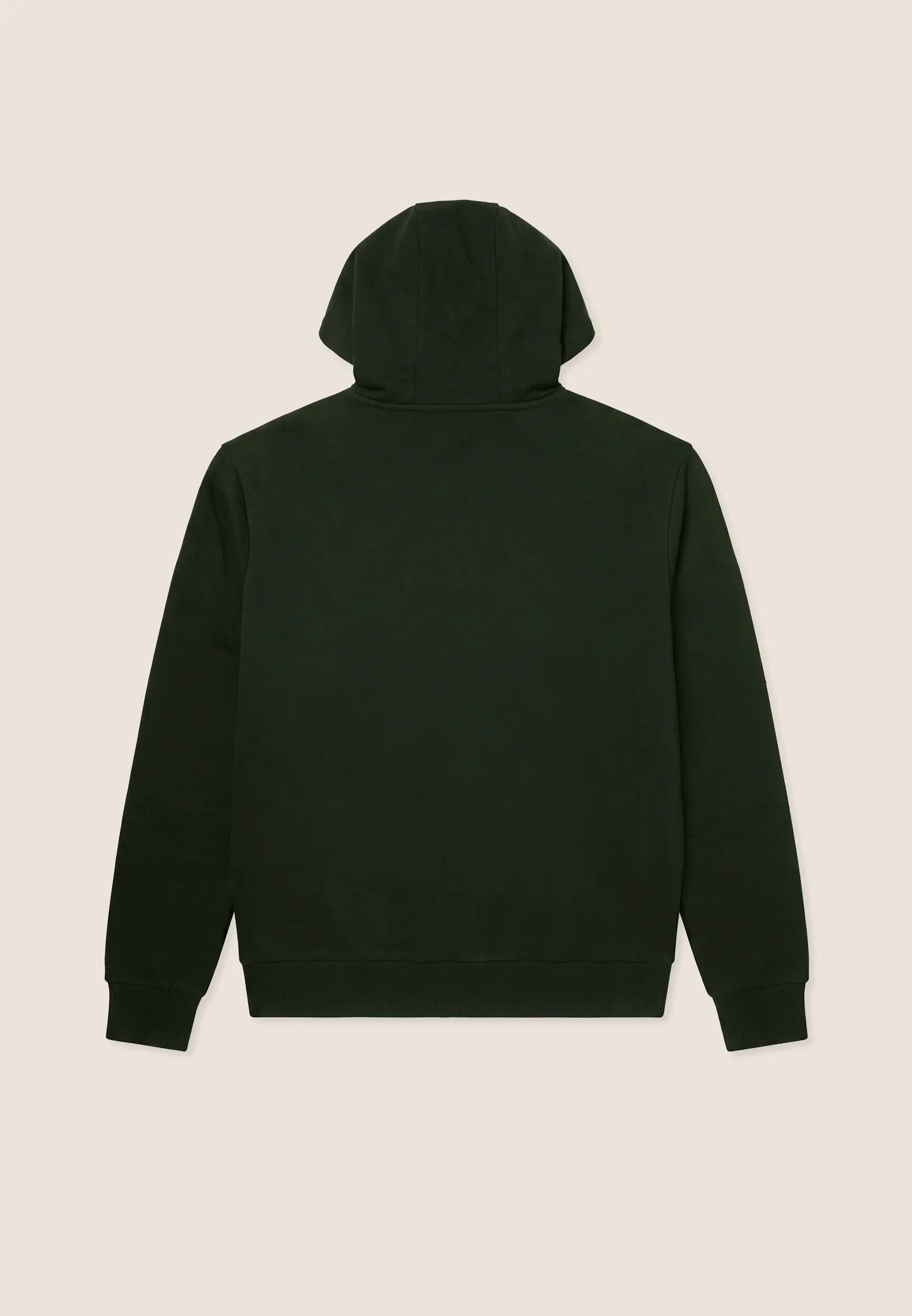Sweat-shirt à capuche pour hommes avec fermeture zippée et petite poche sur le b 2/3