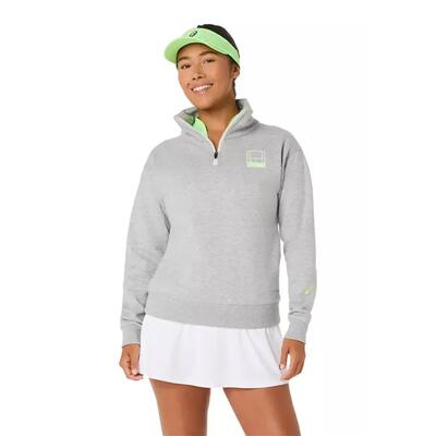 Dames sweatshirt met 1/2 rits asics court core