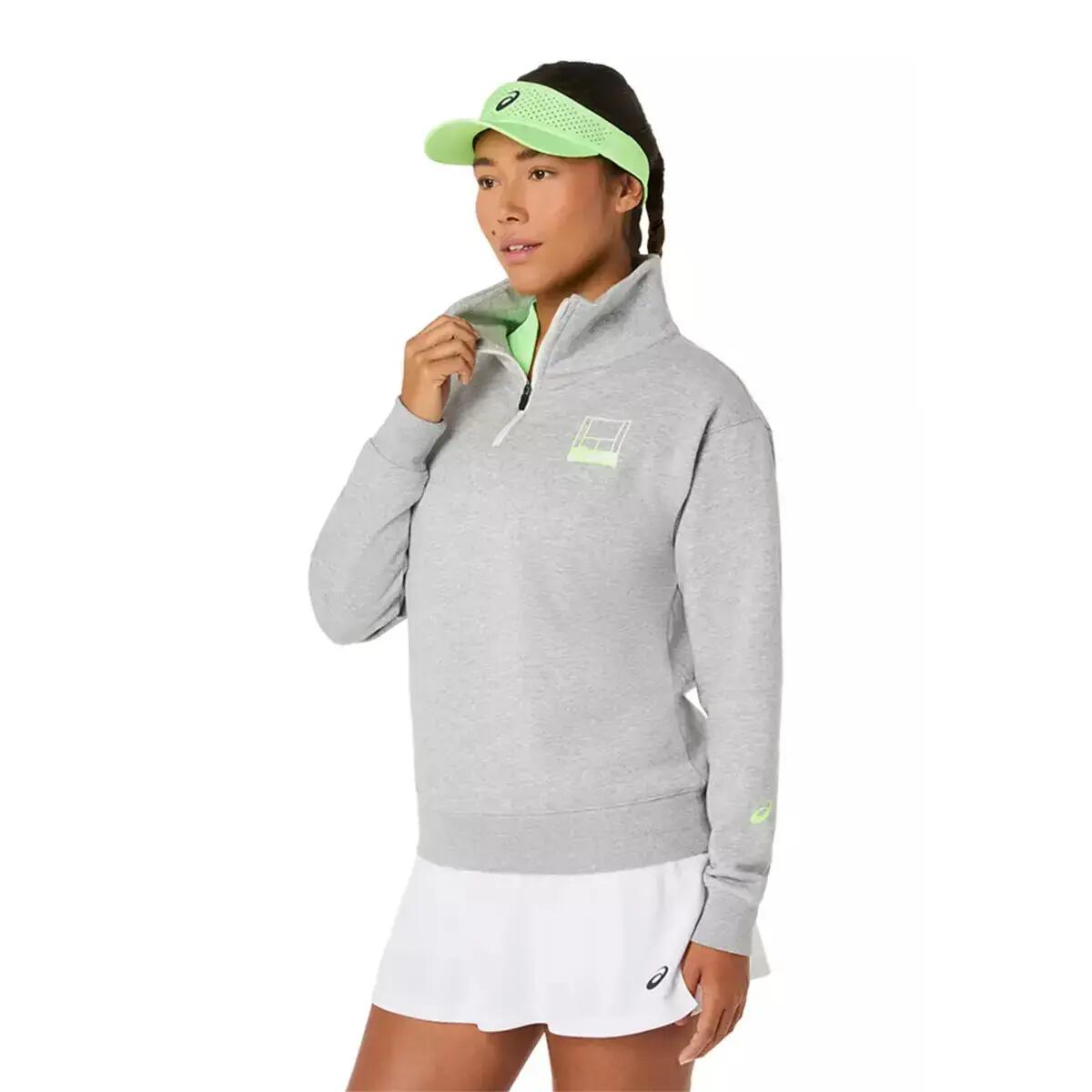 Dames sweatshirt met 1/2 rits Asics Court Core 2/2