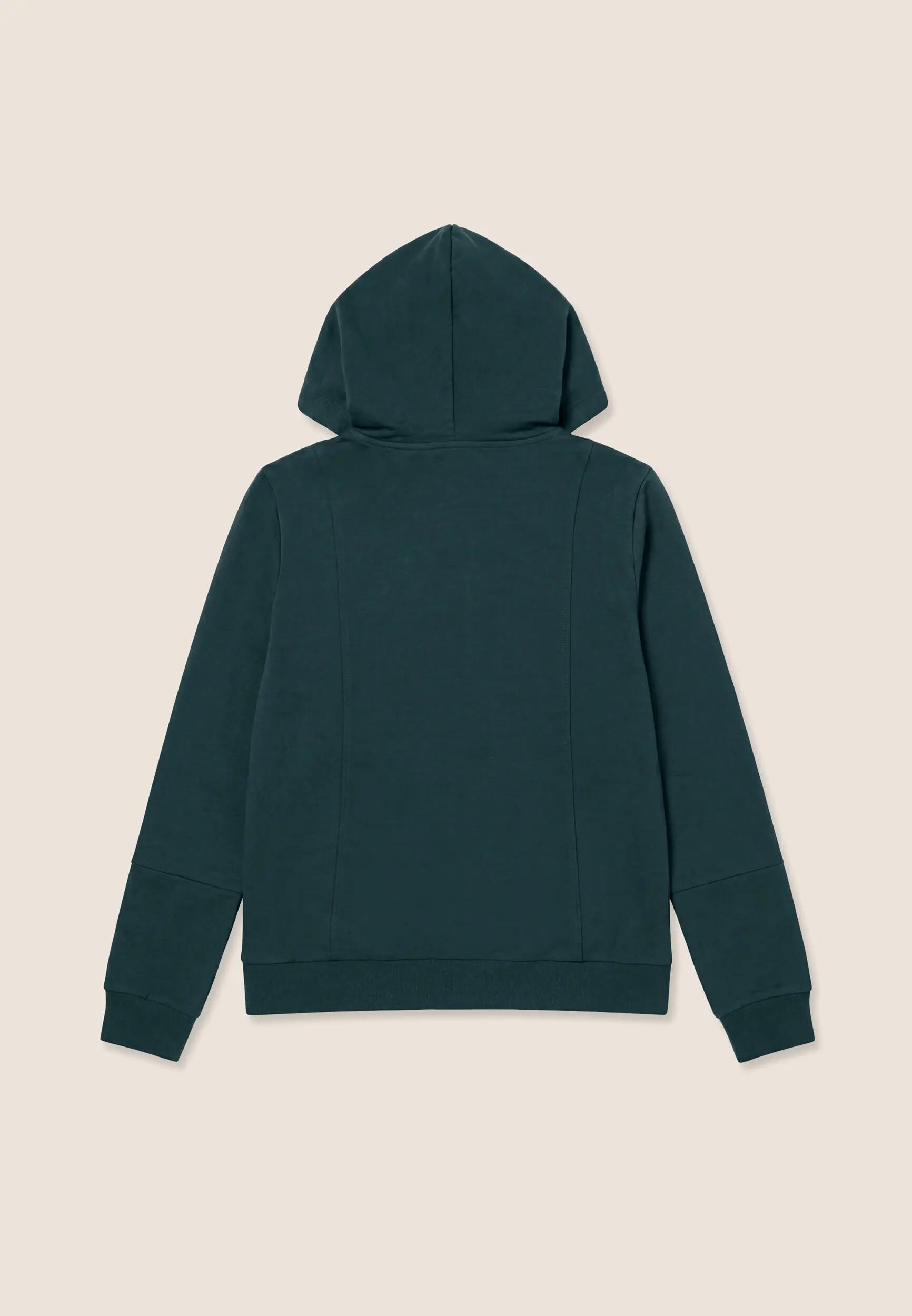 Felpa con cappuccio e zip, finiture elastiche logate 2/3