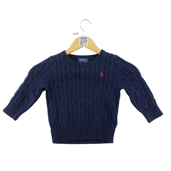 Seconde vie - Pull Garçon Maille câble Col rond - Excellent