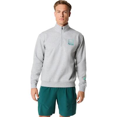 Sweater met halve rits asics court core graphic