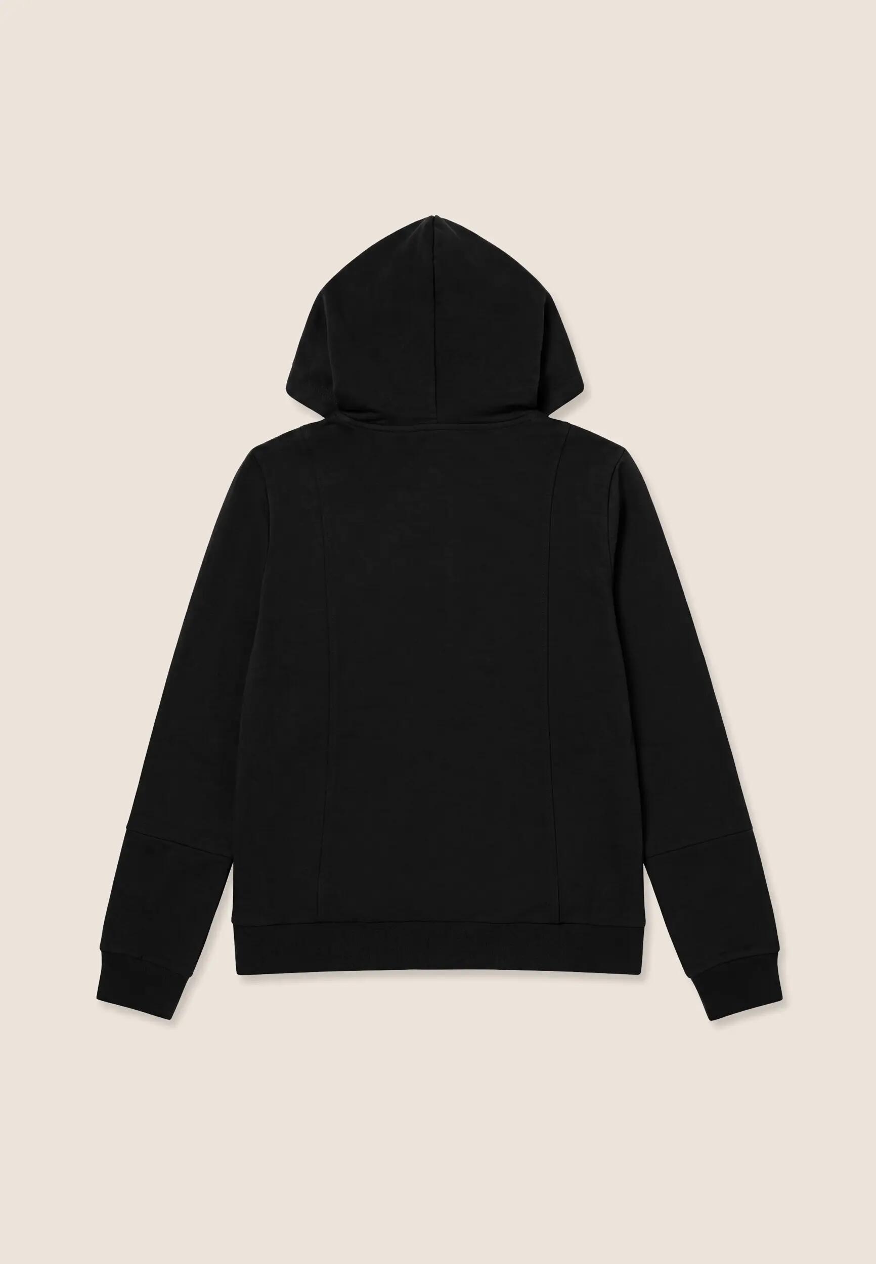 Felpa con cappuccio e zip, finiture elastiche logate 2/3