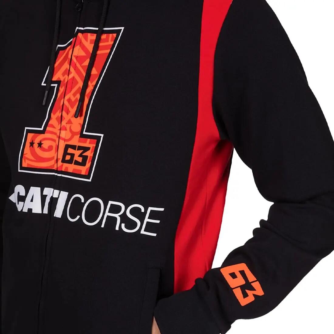Sweater VR46 BAGNAIA - Ducati Dual Line Heren Zwart S 5/5