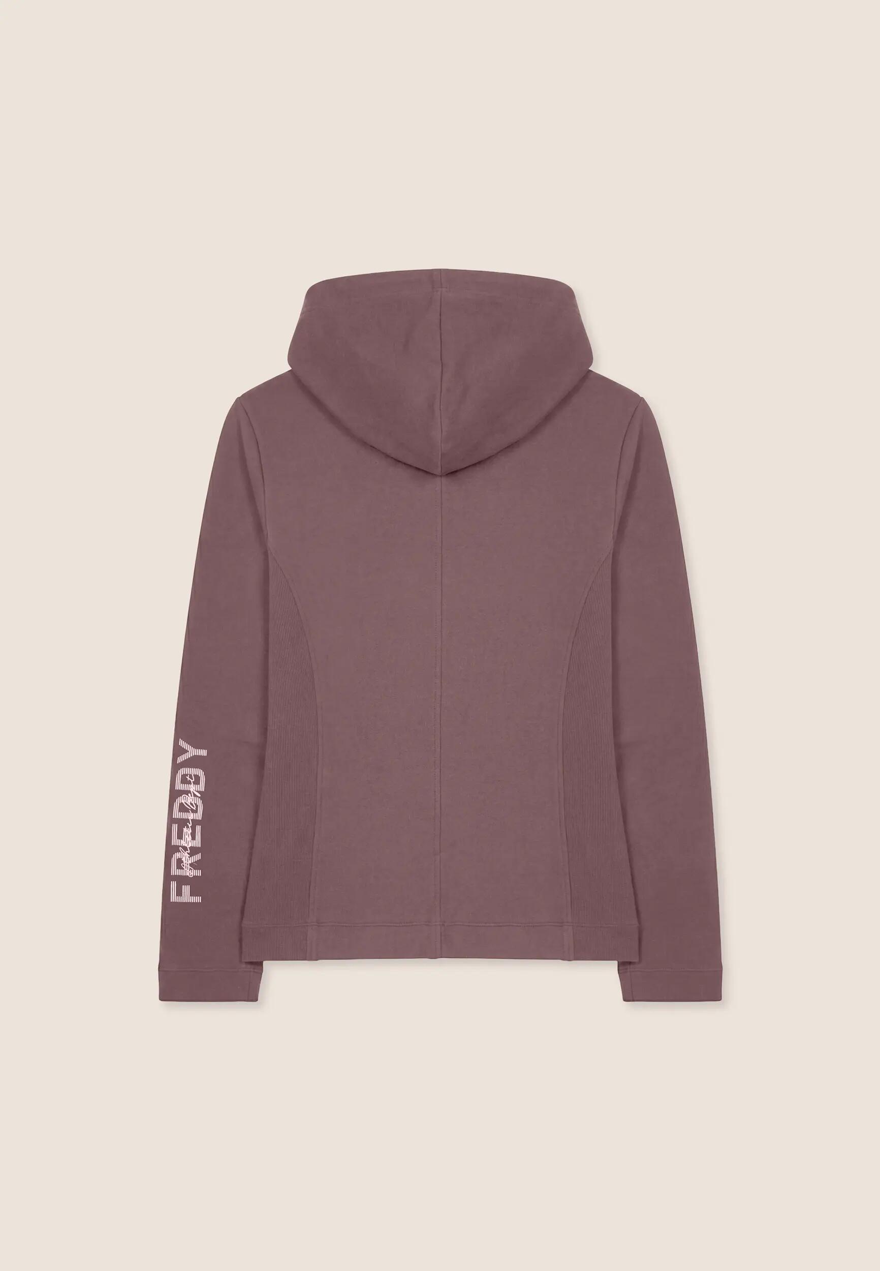 Sweat-shirt à la coupe ajustée à fermeture zippée intégrale avec inserts et capu 2/3